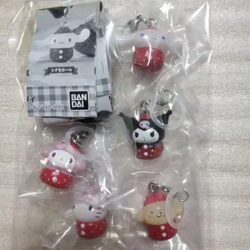 산리오 캐릭터즈 딸기 메지루시 액세서리 5종 세트 세미 컴플리트