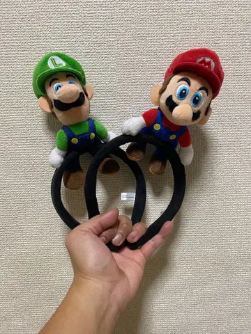 마리오 루이지 봉제 인형 머리띠