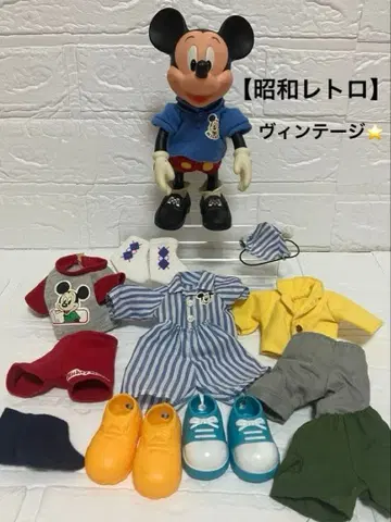 빈티지 미키마우스 옷 갈아입히기 인형 피규어 당시 물건 쇼와 레트로