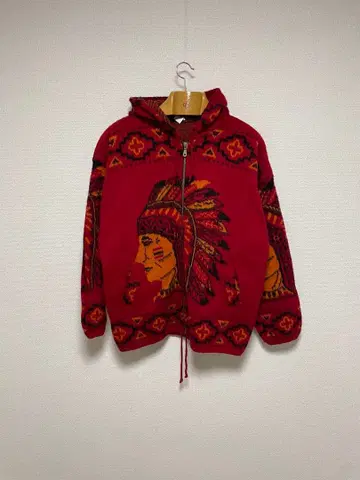 USA 제조 inka-TRADES 에콰도르 니트 지퍼 후드티 스웨터