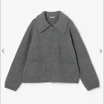 BSHOP RYE TENDER 풀 집업 니트 블루종