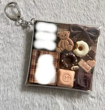 가챠 파우치 [ 브라운 곰돌이 초코 계열 ]