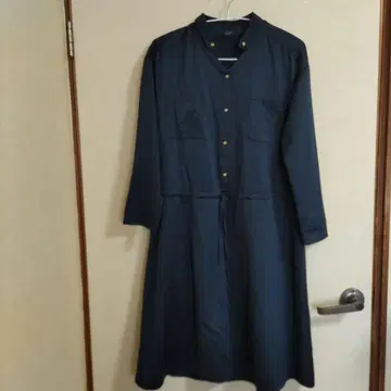 네이비 셔츠 원피스 긴팔