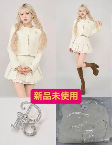 다리치 darich 스팽글 트위드 자켓 IVO 아이보리