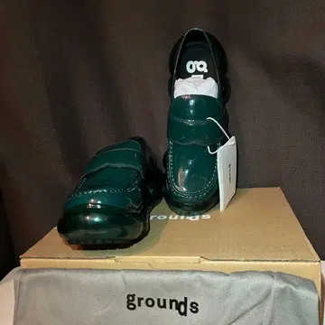 택 포함 새상품 grounds JEWELRY LOAFER 그린 26cm