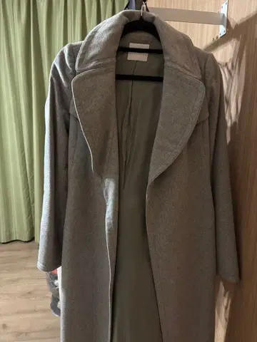 UMA ESTNATION 그레이 롱 코트 캐시미어