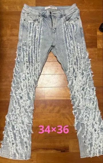 [ SOKO 군 착용 ] ARMOR JEANS 데미지 가공 플레어 팬츠