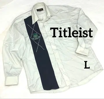 타이틀리스트 Titleist 긴팔 골프 셔츠 L 아이보리 계열