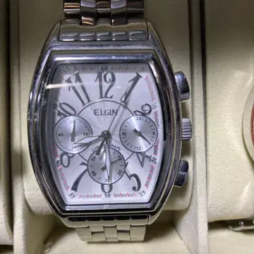 ELGIN 쿼츠 시계 실버
