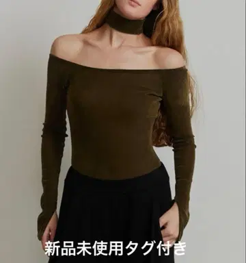 SORIN FlockyTulle Off-shoulder Bodysuit