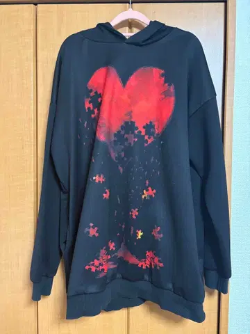 ankoROCK 퇴폐 하트 후드티 후디