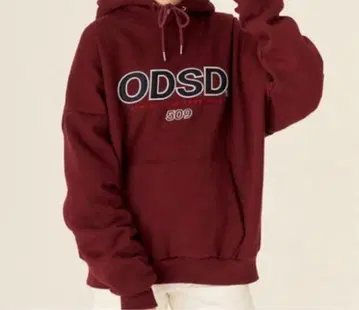 ODSD 버건디 후드 부착 후드티 S 사이즈