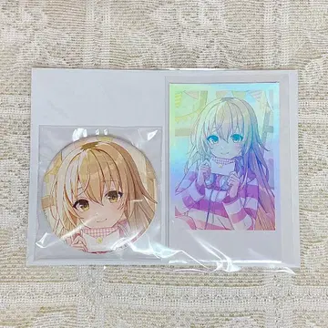 이에나 마츠무기 생일 굿즈 2024 캔뱃지 폴라로이드풍 카드