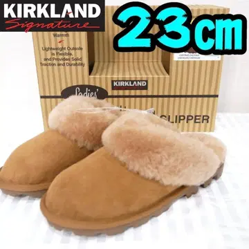 [새상품] 커클랜드 무스탕 슬리퍼 23cm 시어링 양가죽 코스트코