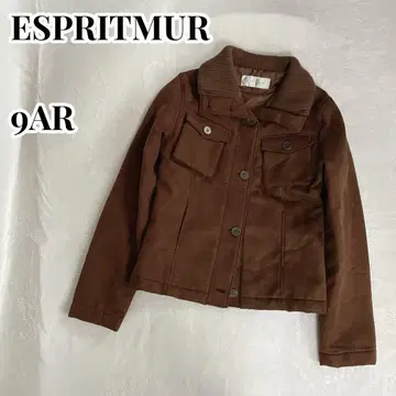 ESPRITMUR 스웨이드 라이크 자켓 블루종 충전솜 숏 기장