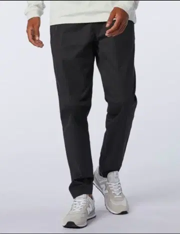 블랙 와이드 팬츠 경량 소재