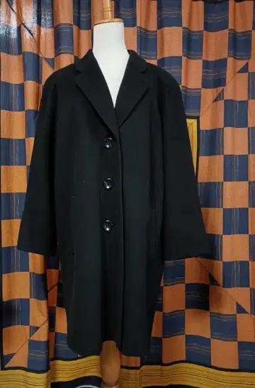 캐시미어 100% 코트 블랙