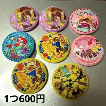 디즈니 캐릭터 자수 배지 8개 세트