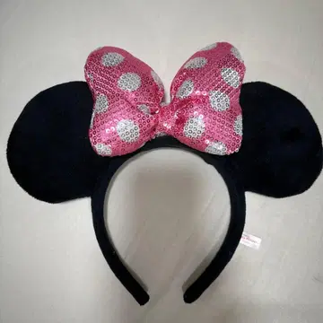 미니 마우스 핑크 스팽글 머리띠
