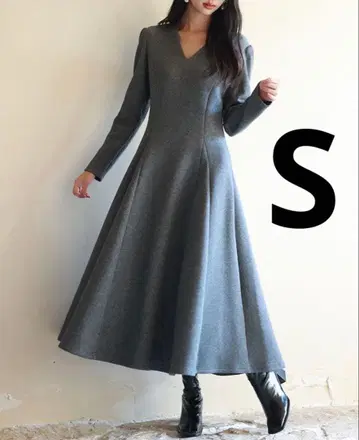 A라인 고아드 원피스 차콜 S