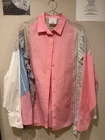 GENE HEAVENS 패치워크 긴팔 셔츠