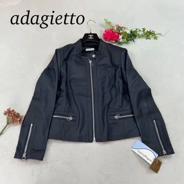 K227 미사용 새상품 M 아다제트 택 포함 가죽 자켓 여성용