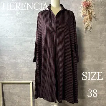 HERENCIA 스트라이프 셔츠 원피스 루즈핏 빅 사이즈 38