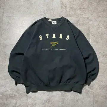 90s 리 스포츠 NHL 댈러스 스타즈 와펜 로고 맨투맨