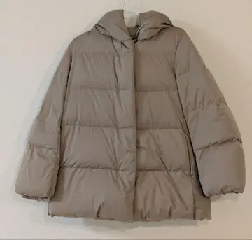 UNIQLO 파우더 필 다운 숏코트 S 베이지