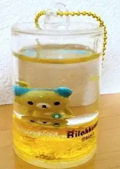 리락쿠마 흔들흔들 오일 마스코트 키링 둥둥 뜨는 2