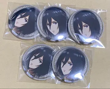 진격의 거인 트리 빌리지 진격반점 미카사 캔뱃지 업 5종