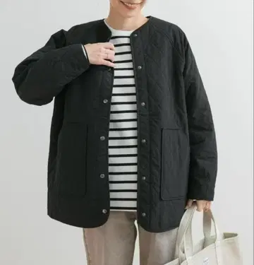 어반 리서치 도어스 카포크 퀼트 미들 자켓 블랙