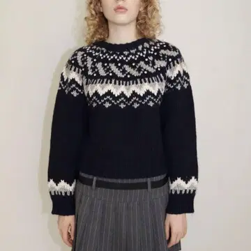 epine bijou 노르딕 니트 네이비 노르딕 니트