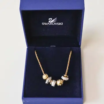 [ 새상품급 ] 스와로브스키 골드 x 실버 볼 목걸이