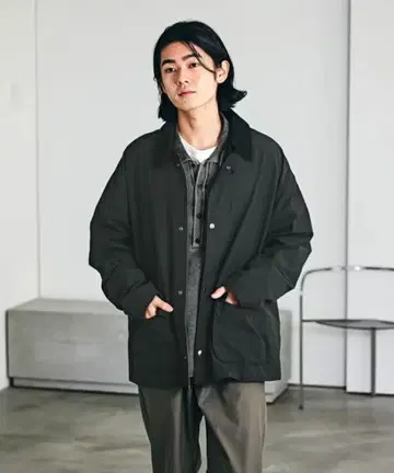 BAYFLOW 베이플로우 헌팅 블루종 남성용 아우터 블랙