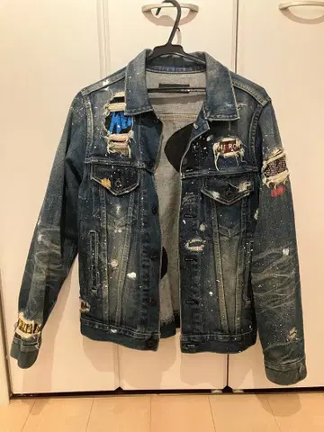 OVERDESIGN 데미지 데님 자켓 M