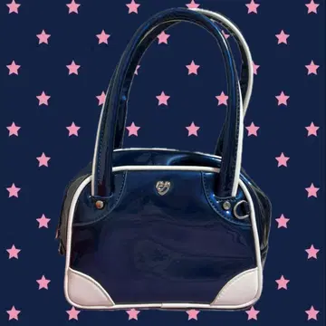 SLY 메탈 참 미니 볼러 백 블루