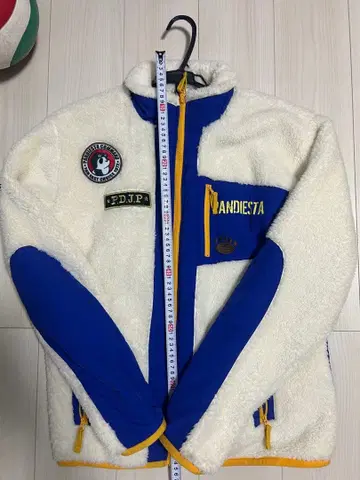 플리스 자켓 화이트/블루