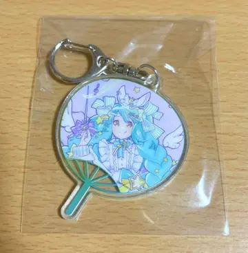 마크로스F 갤럭시 라이브 럭키 드로우 미니 부채 키링 란카