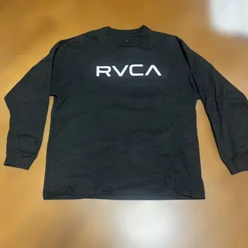 RVCA 블랙 롱 슬리브 티셔츠 S/PITCH