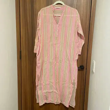 ne Quittez pas 스트라이프 긴팔 셔츠 원피스