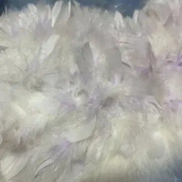 화이트와 라벤더 기모노 숄