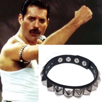 새상품 가죽 암밴드 프레디 머큐리 코스프레 팔찌 뱅글