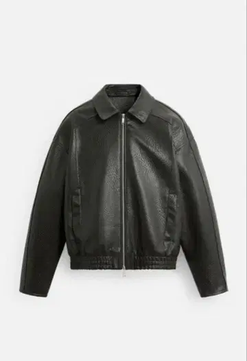 ZARA 엠보싱 가공 페이크 가죽 자켓