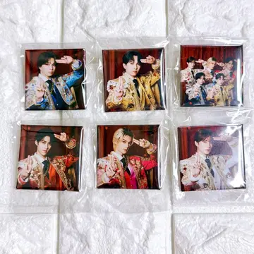 [미개봉] [6세트] M!LK 사쿠라 스테이지 캡슐 토이 스퀘어 캔뱃지