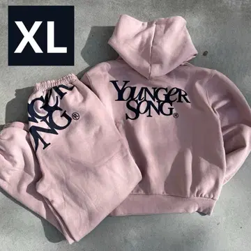 미사용품 Younger Song 후디 셋업 핑크 XL