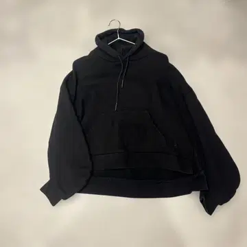 나곤스탠스 오버 사이즈 블랙 후드 부착 후드티 M