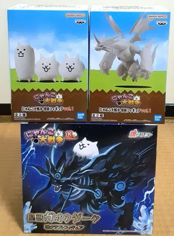 냥코 대전쟁 피규어 황수 가오우 다크 네코 탱크 네코무트 3종 세트