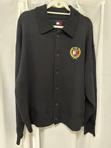 타미 진스 블랙 가디건 XL