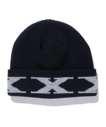 XLARGE (엑스라지) 니트 모자 비니 블랙 X 패턴